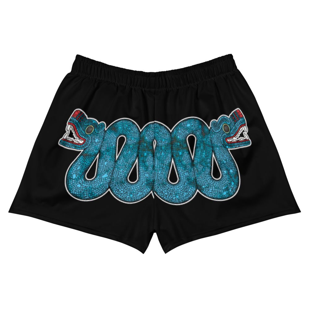 Double Headed Aztec Serpent - Women's Athletic Short Shorts