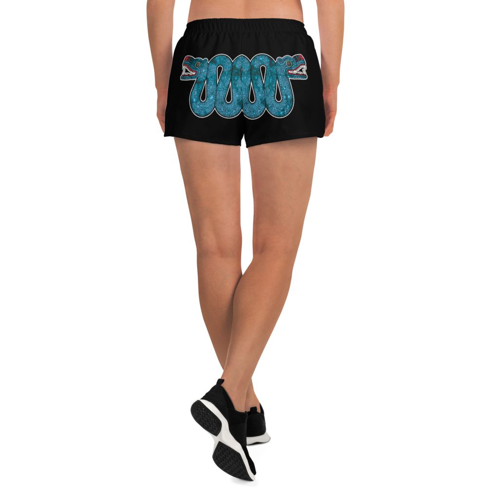 Double Headed Aztec Serpent - Women's Athletic Short Shorts