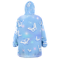 Dreamy Butterflies (Blue & White) - Cobija Hoodie