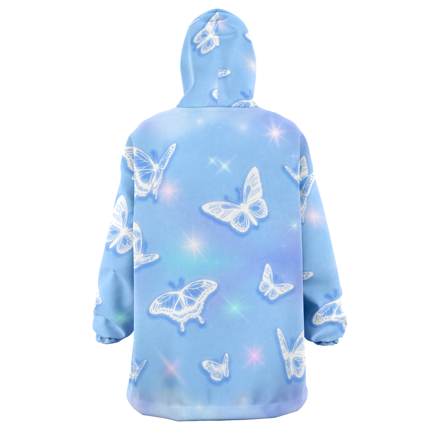 Dreamy Butterflies (Blue & White) - Cobija Hoodie