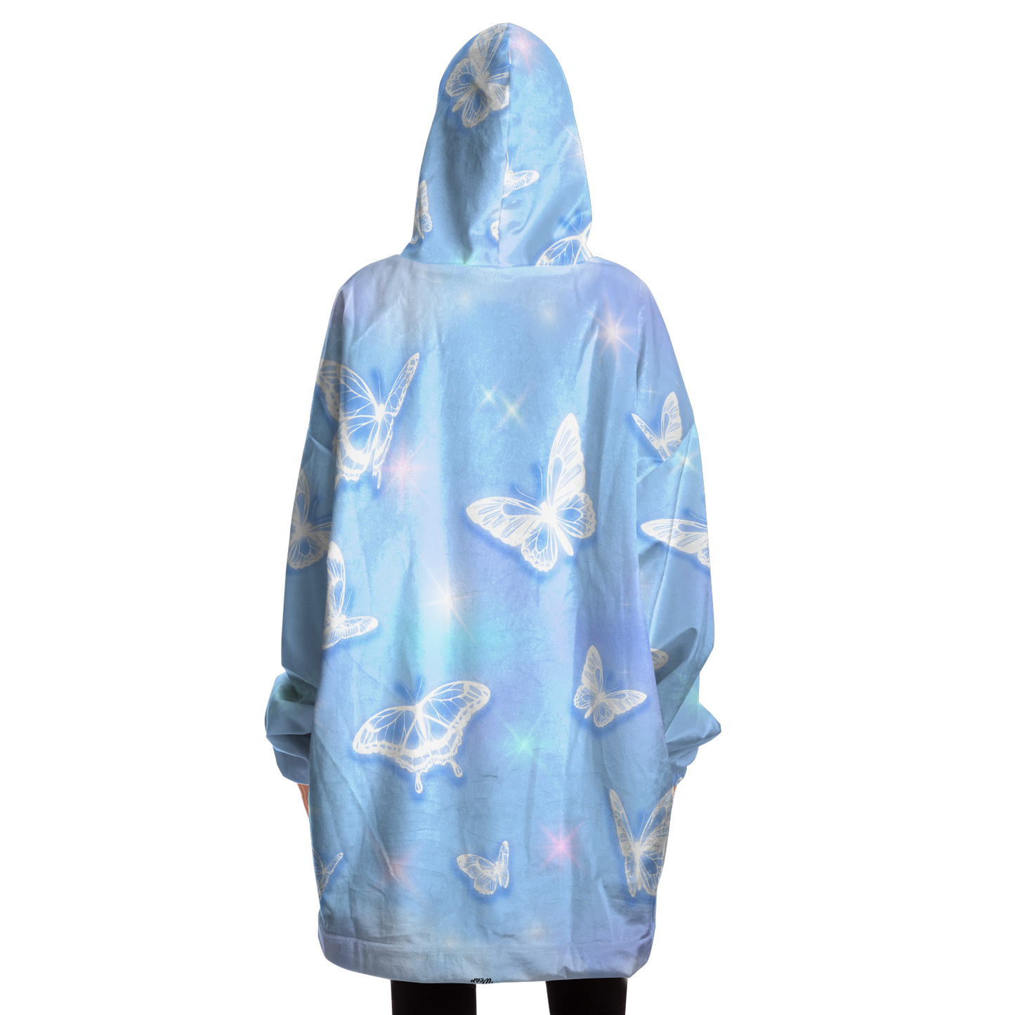 Dreamy Butterflies (Blue & White) - Cobija Hoodie