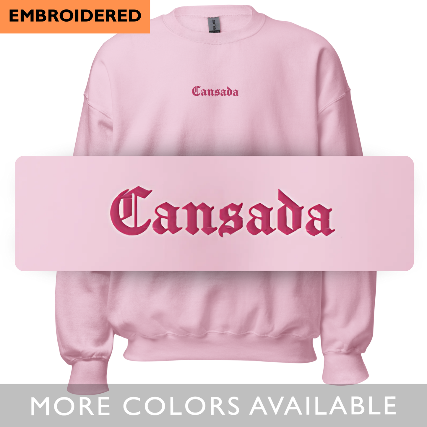 Cansada (Tired) - Tone on Tone Embroidered Unisex Sweatshirt