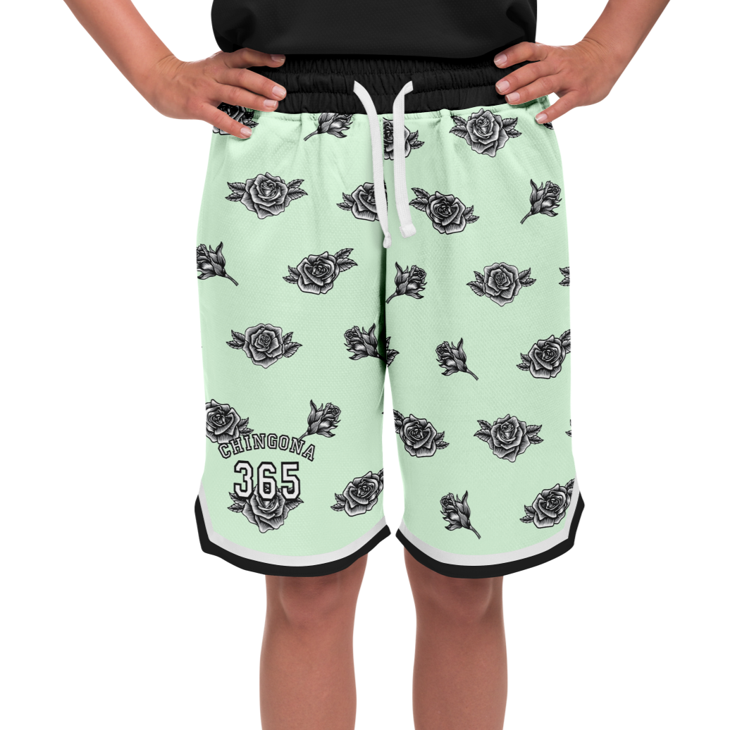 Chingona 365 - Soft Mint Basketball Shorts