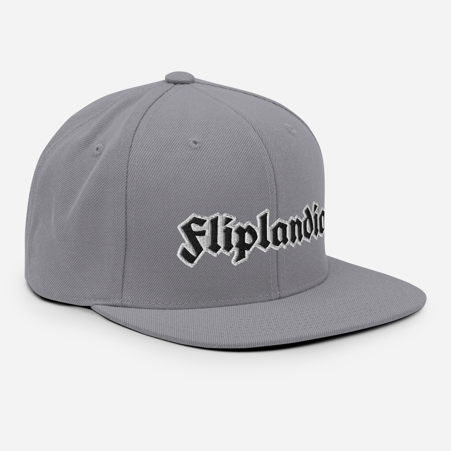 Fliplandia Logo - Embroidered Flatbill Snapback Hat