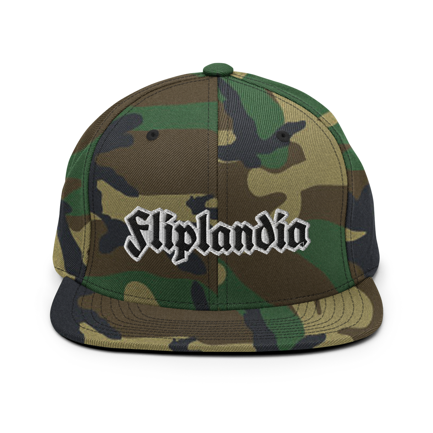 Fliplandia Logo - Embroidered Flatbill Snapback Hat