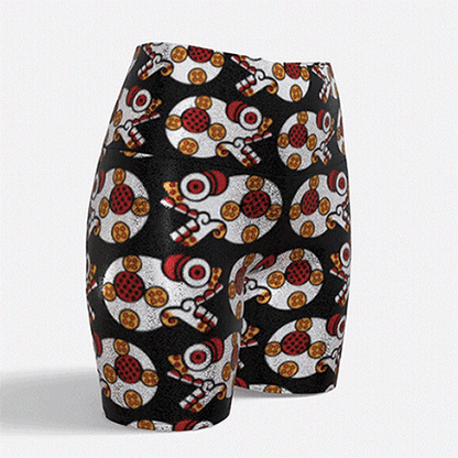 Day of the Dead Colorful Calavera – Sparkle Bike Shorts