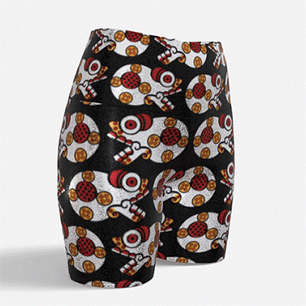 Day of the Dead Colorful Calavera – Sparkle Bike Shorts