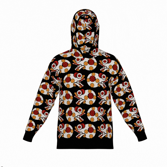 Day of the Dead Colorful Calavera – Knitted Hoodie