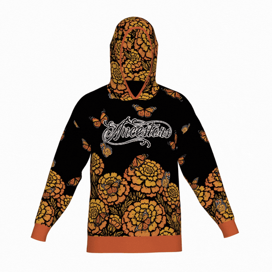 Day of the Dead Ancestors Marigold – Knitted Hoodie