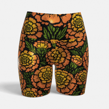 Day of the Dead Marigold – Sparkle Bike Shorts