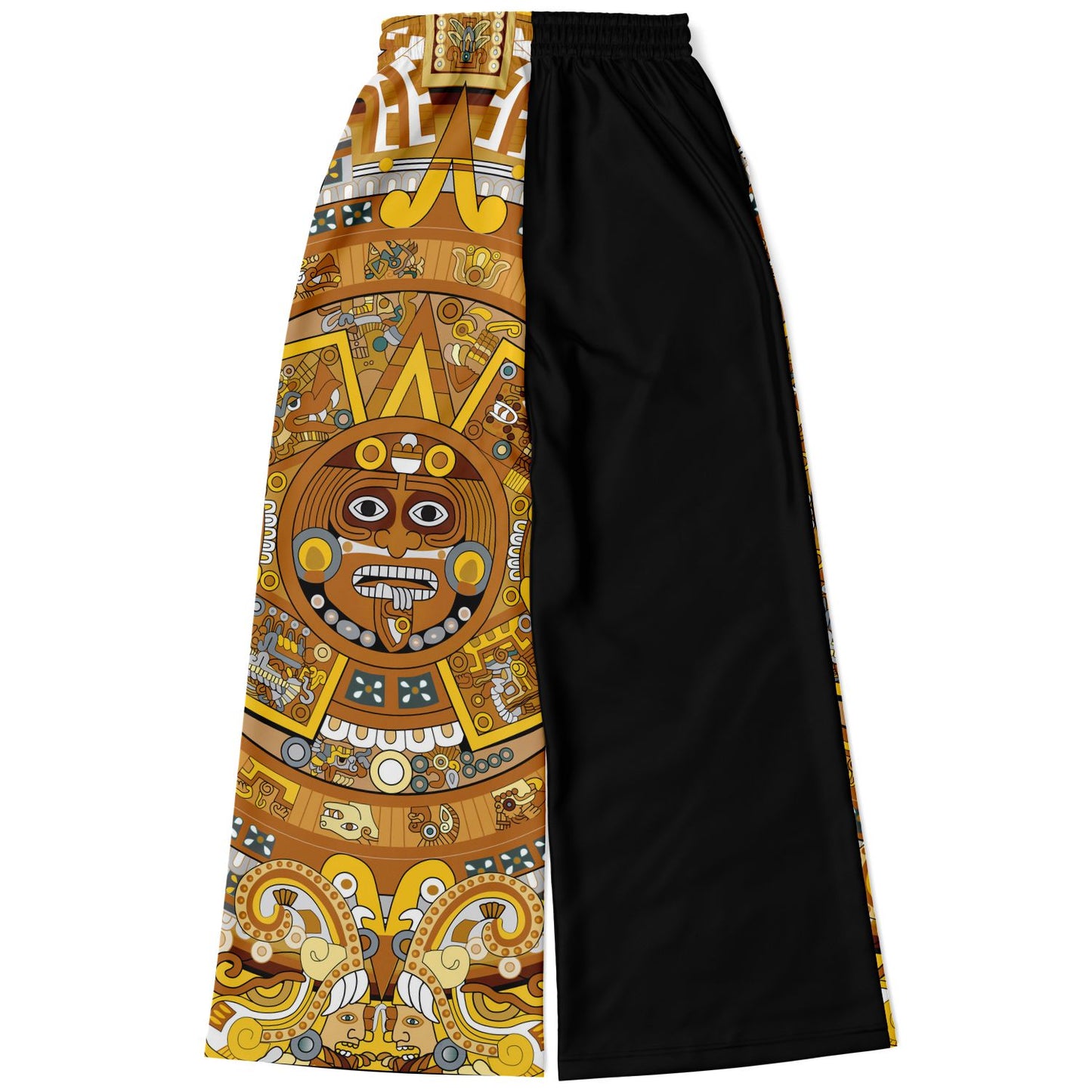 Gold & Black Aztec Calendar - Flare Pant