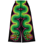 Green and Pink Quetzalcoatl - Flare Fleece Pant