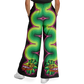 Green and Pink Quetzalcoatl - Flare Fleece Pant