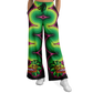 Green and Pink Quetzalcoatl - Flare Fleece Pant