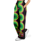 Green and Pink Quetzalcoatl - Flare Fleece Pant
