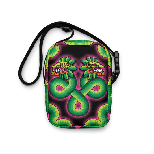 Green and Pink Quetzalcoatl - Unisex Crossbody Bag