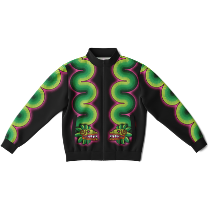 Green and Pink Quetzalcoatl - Unisex Track Jacket