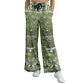 Green & Black Aztec Calendar - Flare Fleece Pant