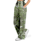 Green & Black Aztec Calendar - Flare Fleece Pant