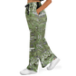 Green & Black Aztec Calendar - Flare Fleece Pant