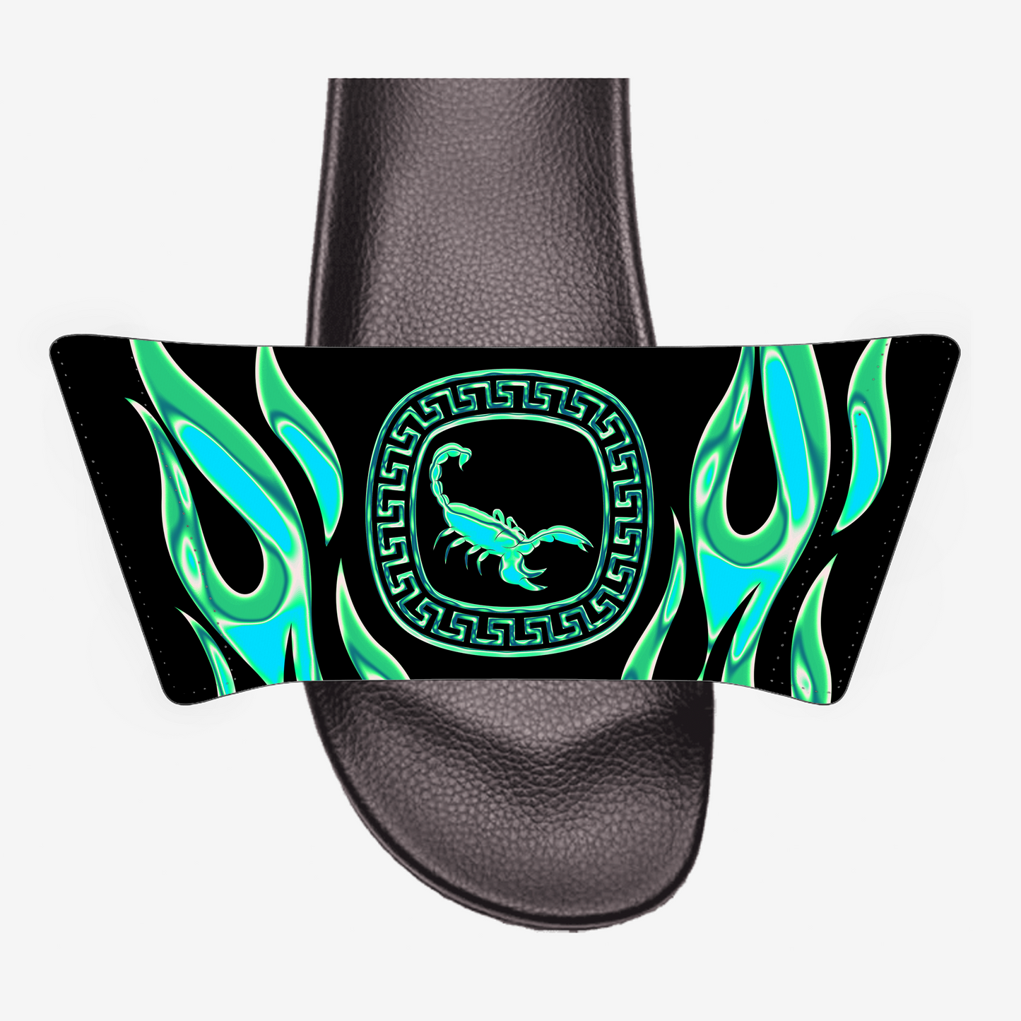 Green Chrome Charro (Escorpión/Scorpion) - Unisex Slide Sandal
