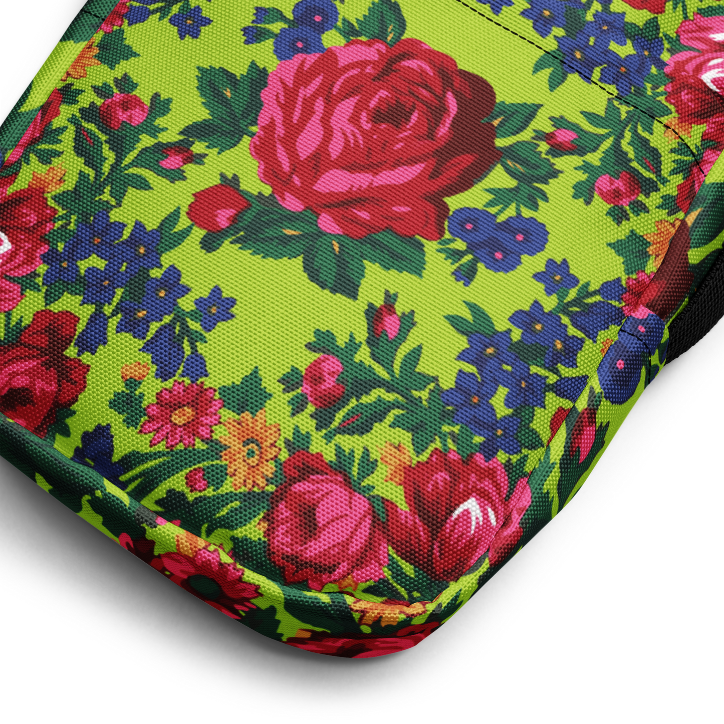Green Floral - Unisex Crossbody Bag