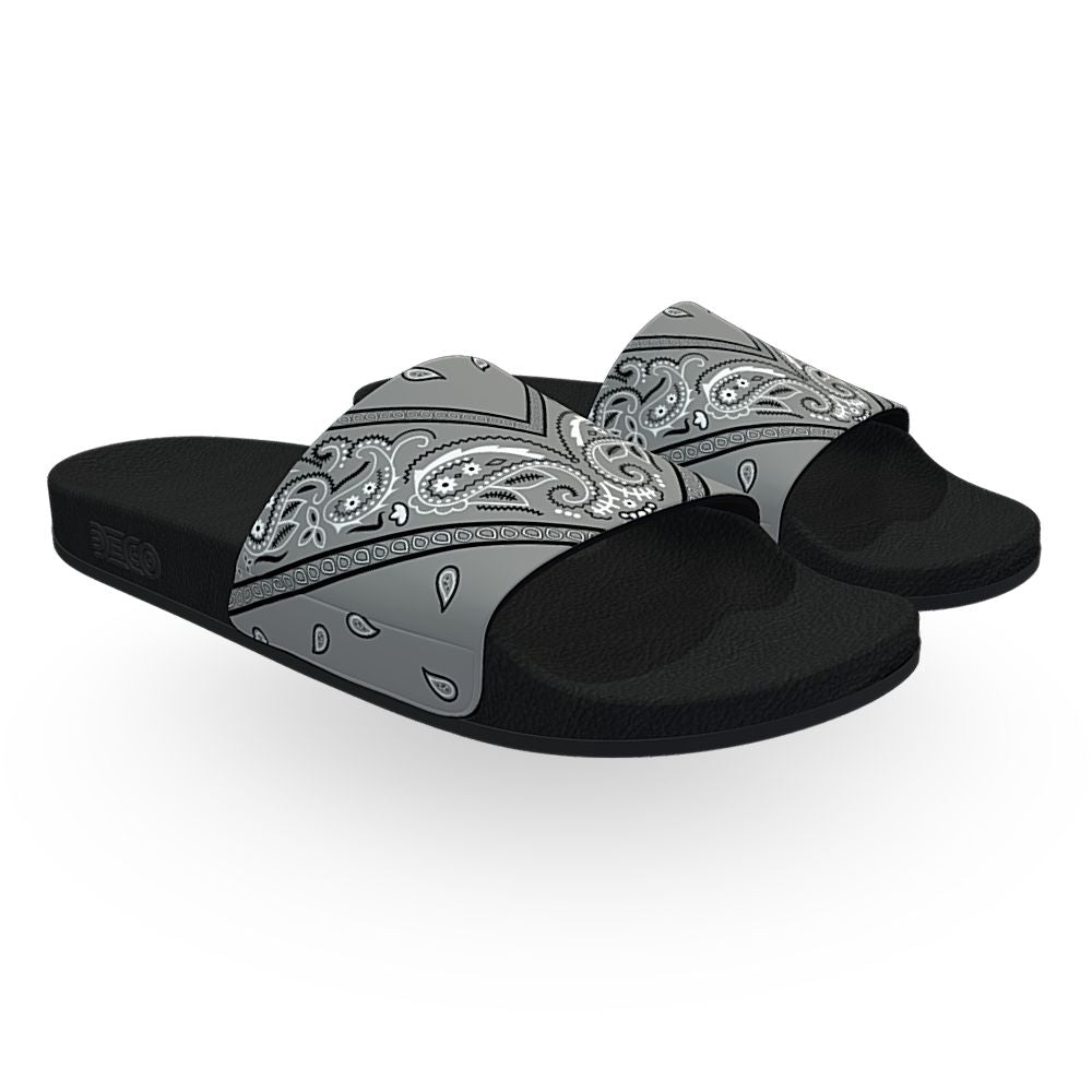 Grey Bandana - Unisex Slide Sandal