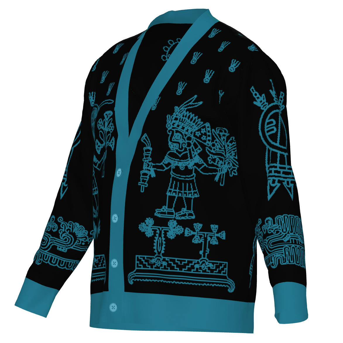 Huitzlampa (Direction of the South) - Unisex Knit Cardigan