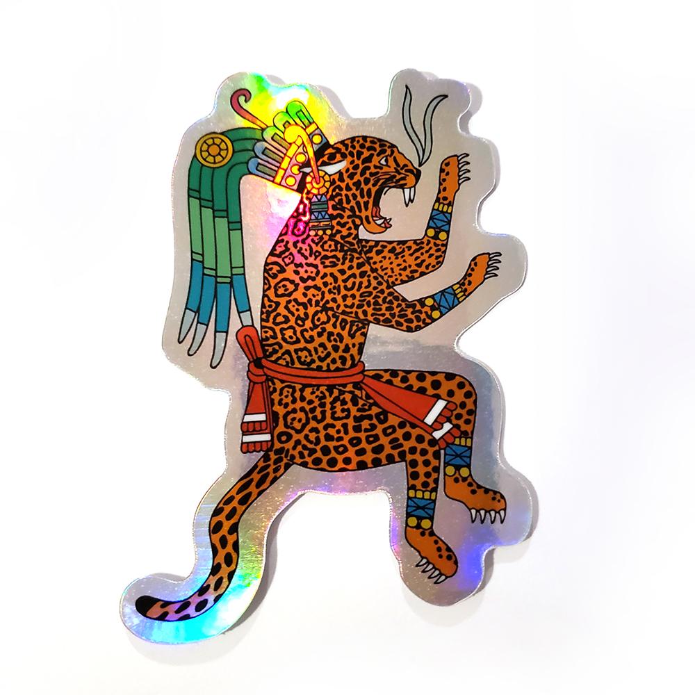 Jaguar Warrior - Holographic Sticker