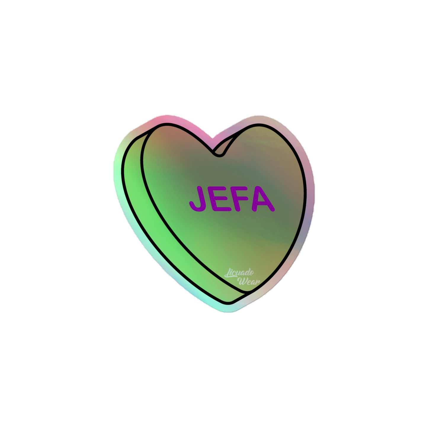 Jefa Candy Conversation Heart - Holographic sticker