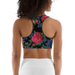 Kokum Floral (Black) - Sports Bra