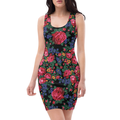 Kokum Floral (Black) - Sublimation Cut & Sew Dress