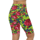 Kokum Floral (Lime Green) - Bike Shorts