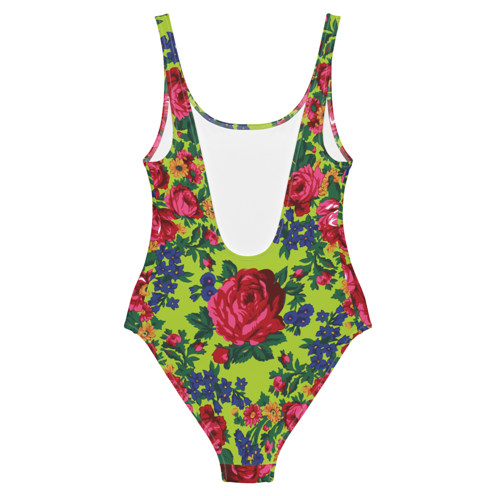 Kokum Floral (Lime Green) - One Piece Swimsuit