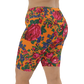 Kokum Floral (Orange) - Bike Shorts