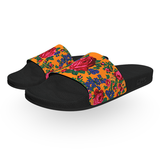 Kokum Floral (Orange) - Unisex Slide Sandal