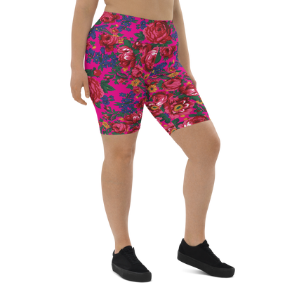 Kokum Floral (Pink) - Bike Shorts