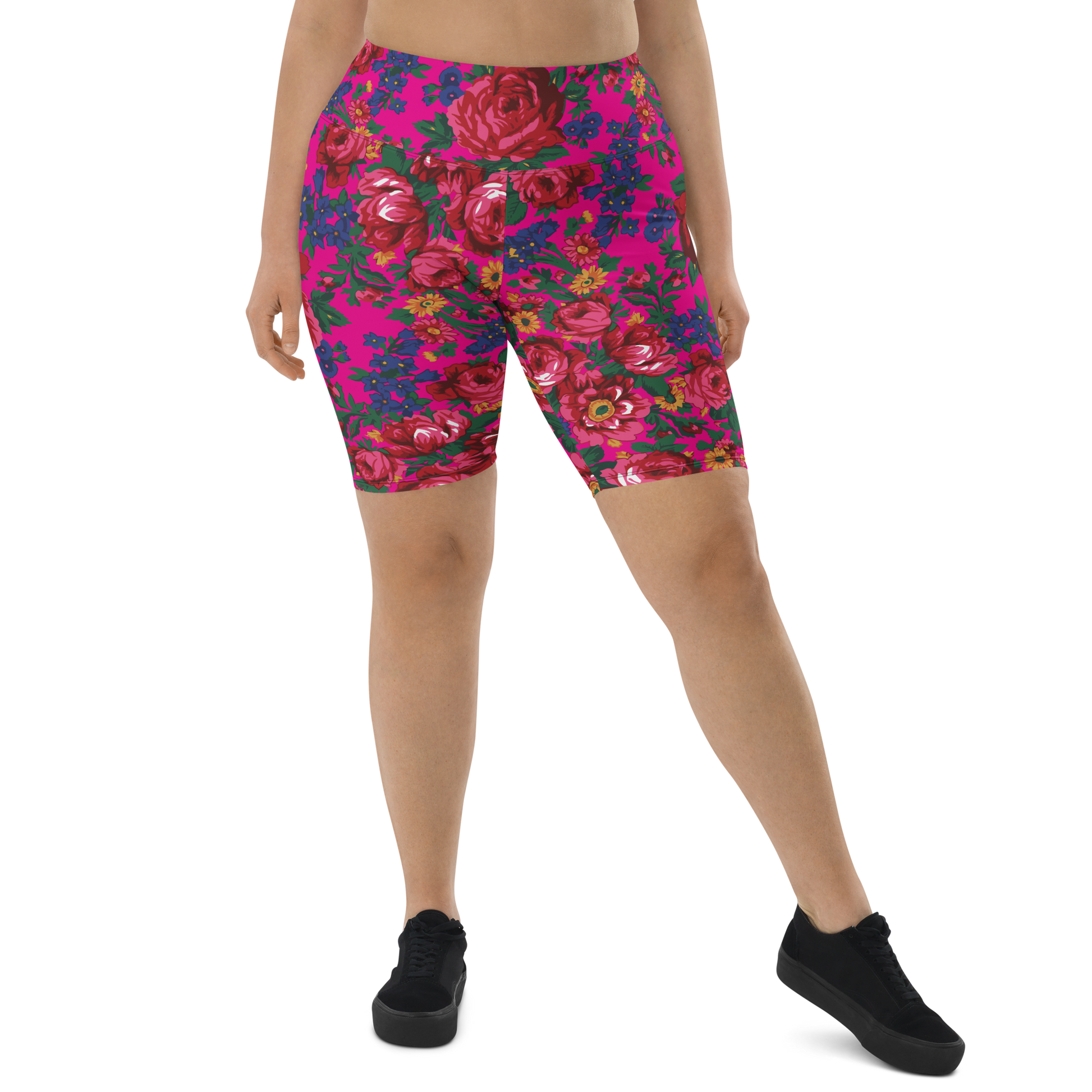 Kokum Floral Pink Bike Shorts
