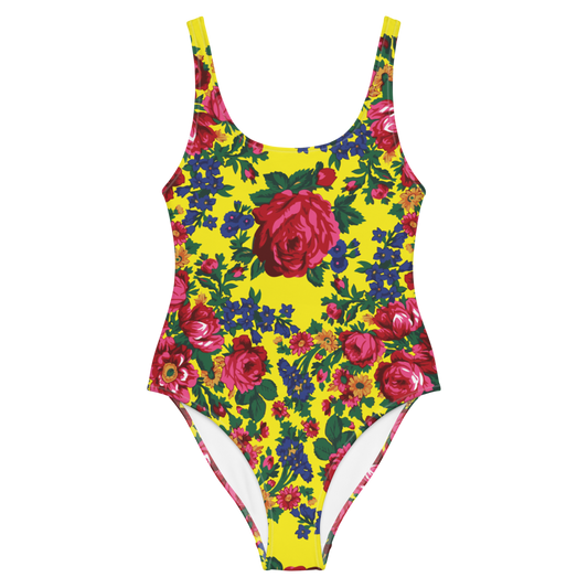 Kokum Floral (Yellow) - One Piece Swimsuit