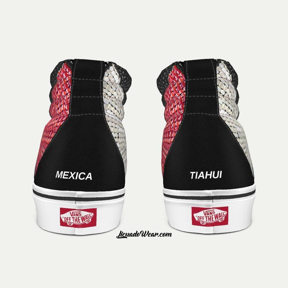 Mexica Medicine Wheel (Digital Beadwork) - S8-HI Custom VANS-Shoes-Licuado Wear