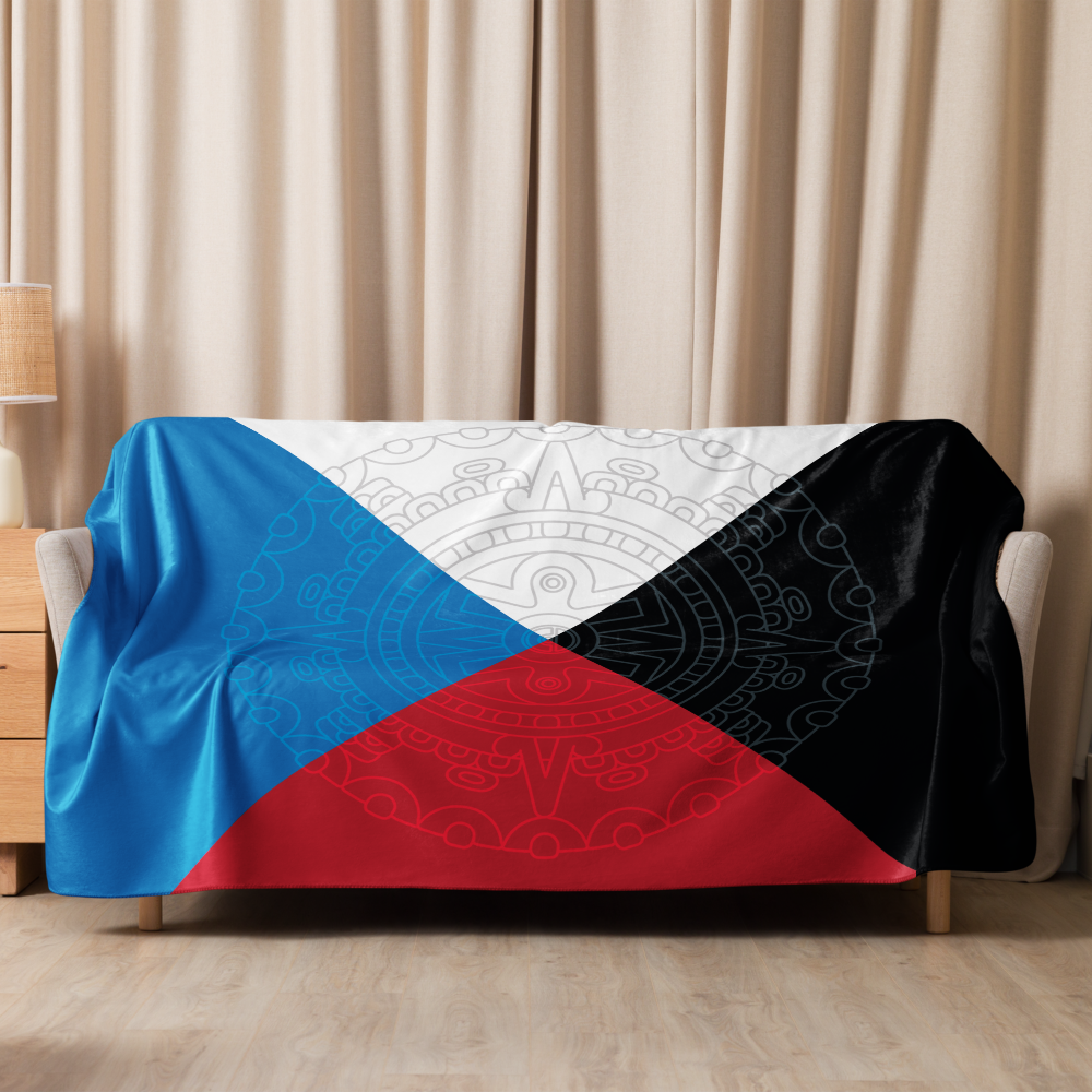 Mexica Nahui Ollin Four Directions - Sherpa blanket (2 sizes)