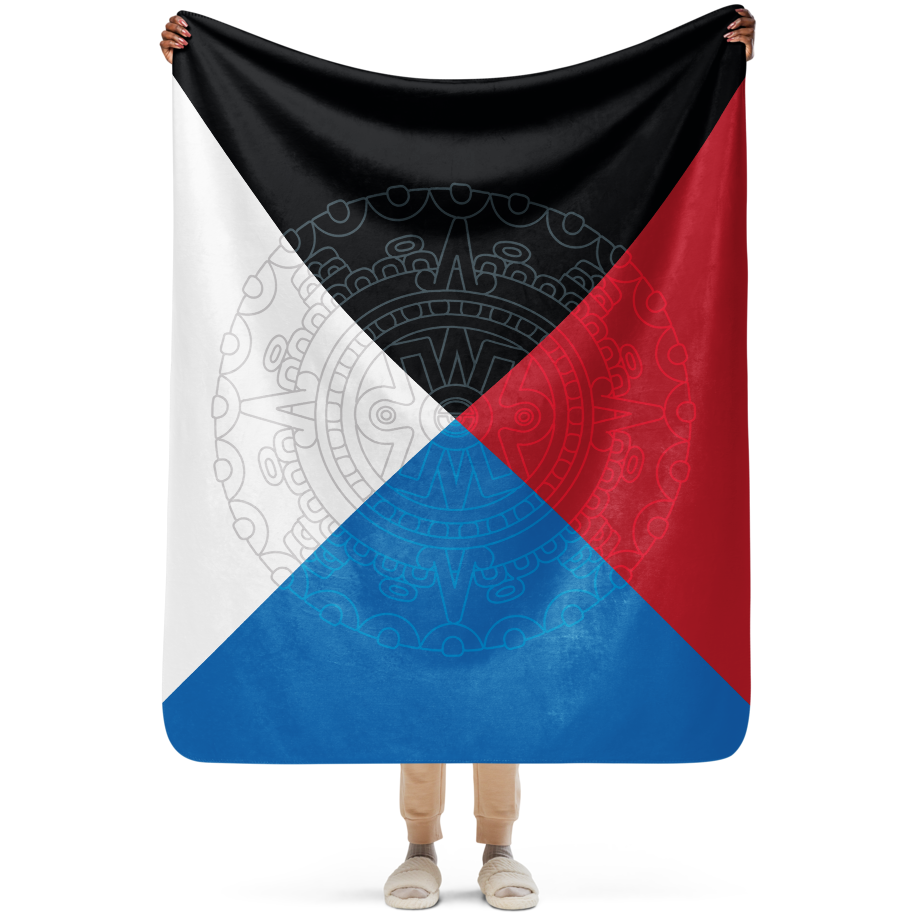 Mexica Nahui Ollin Four Directions - Sherpa blanket (2 sizes)