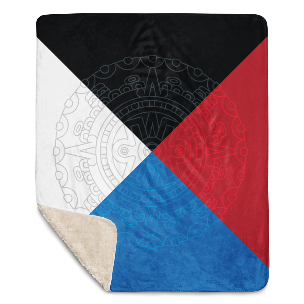 Mexica Nahui Ollin Four Directions - Sherpa blanket (2 sizes)