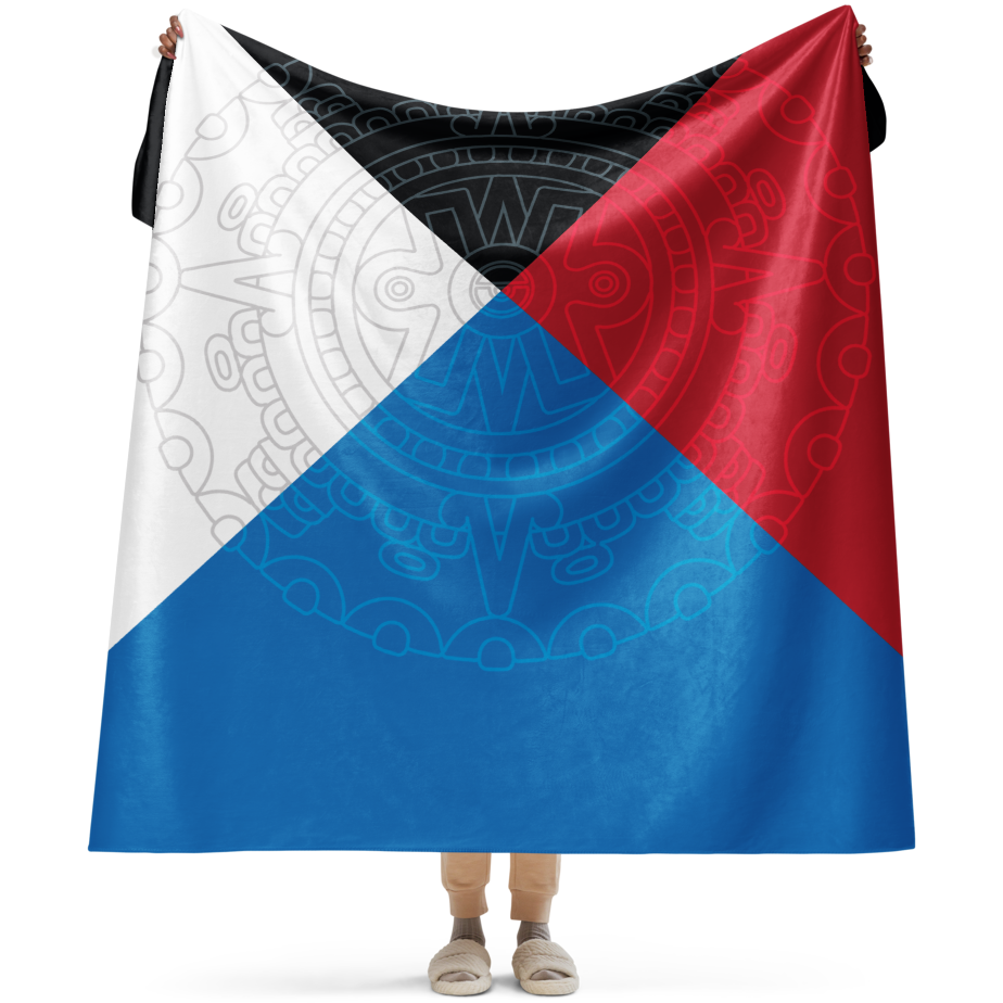 Mexica Nahui Ollin Four Directions - Sherpa blanket (2 sizes)