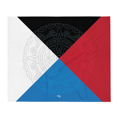 Mexica Nahui Ollin Four Directions - Throw Blanket