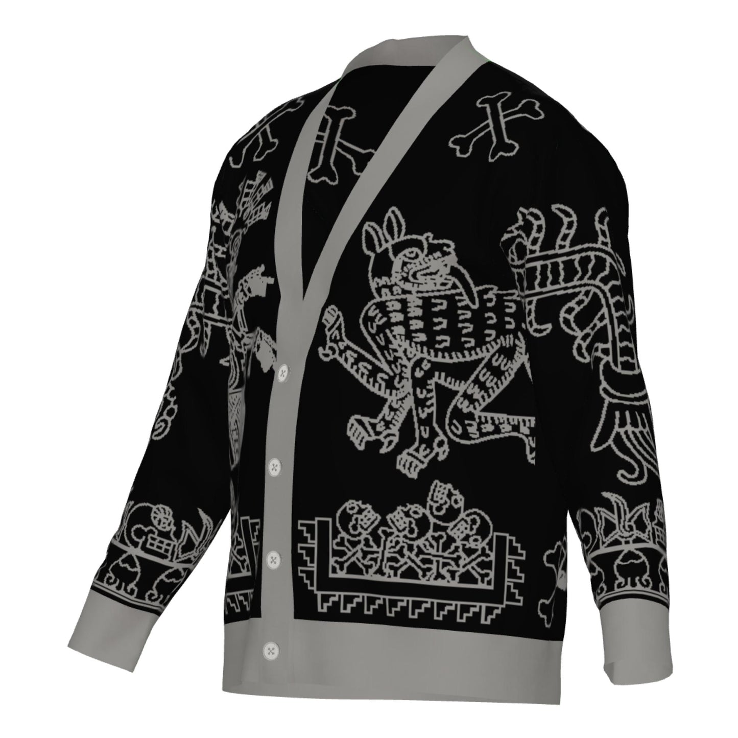 Mictlampa (Direction of the North) - Unisex Knit Cardigan