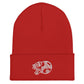 Mictlantecuhtli (Lord of the Dead) - Embroidered Cuffed Beanie-Hats-Licuado Wear
