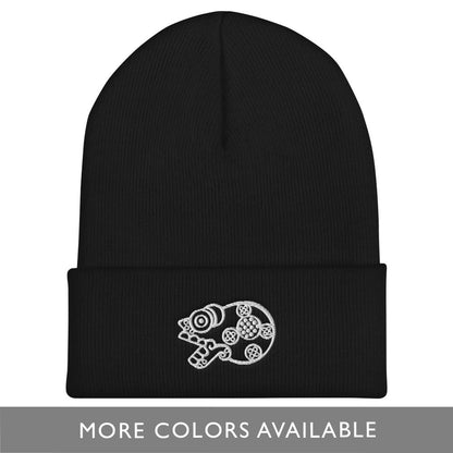 Mictlantecuhtli (Lord of the Dead) - Embroidered Cuffed Beanie-Hats-Licuado Wear