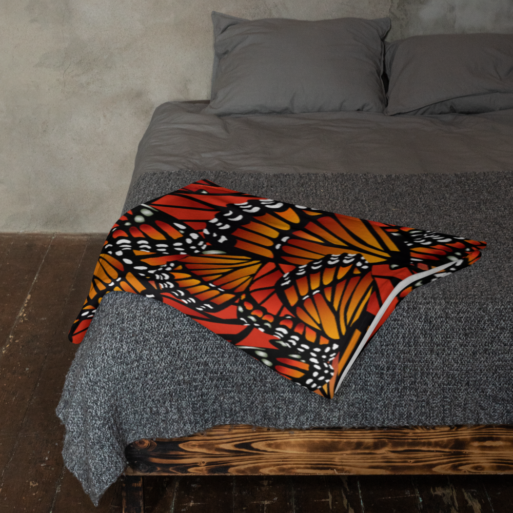 Monarch (Zacuanpapalotl) Ancestors - Throw Blanket