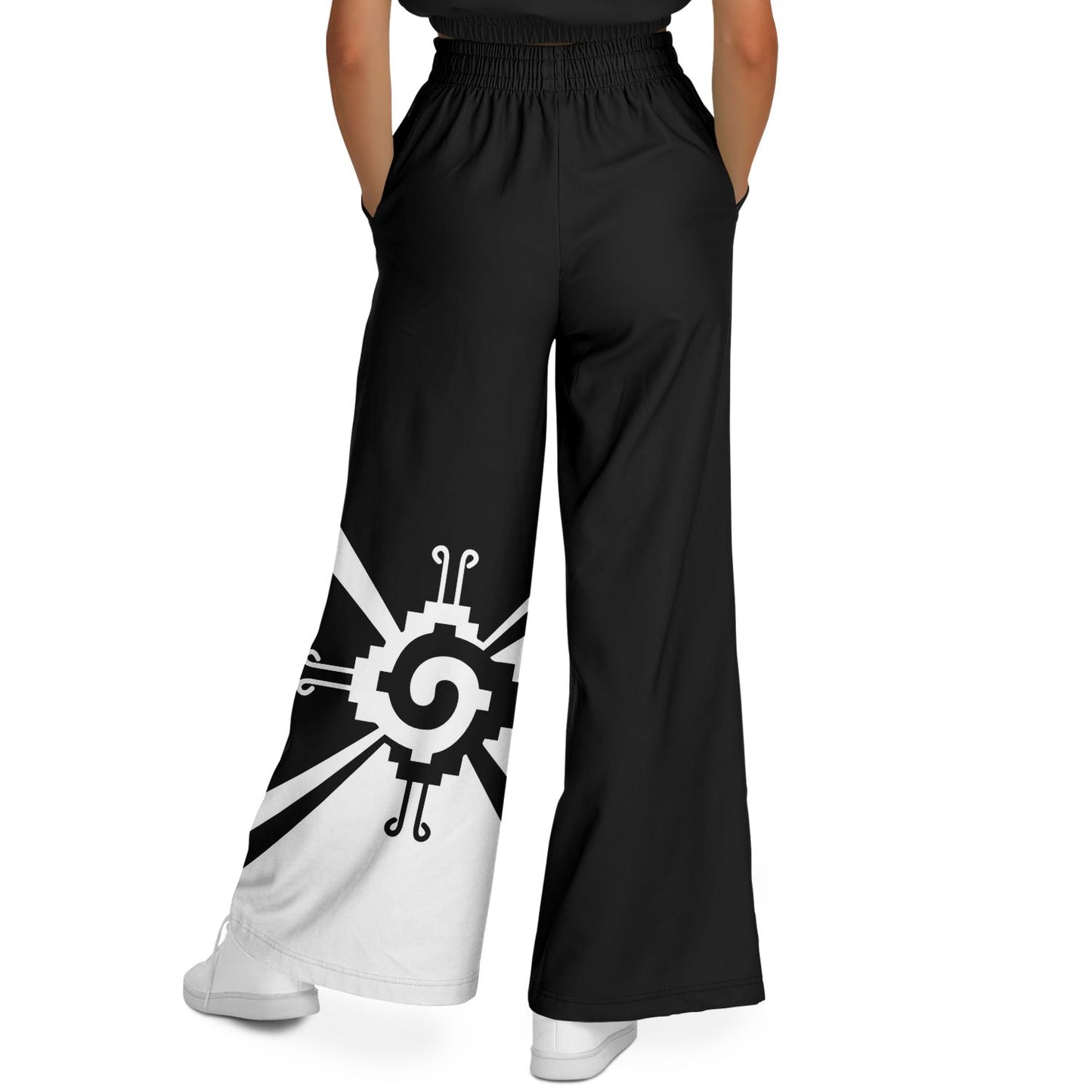 Nahui Papalotl or Hunab Ku (Black & White) - Flare Pant